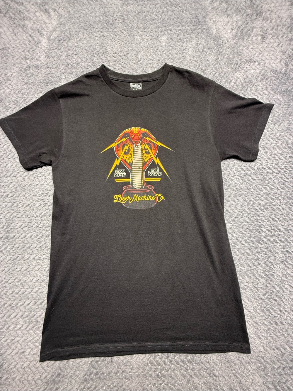 Loser Machine Co. Men’s Black Short Sleeve Cobra Graphic Tee
